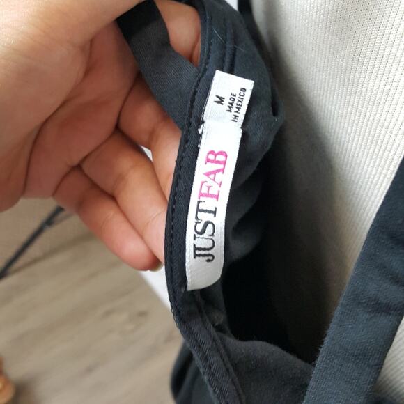 NWT JUSTFAB med black empress maxi dress, cut out design back - Picture 5 of 5